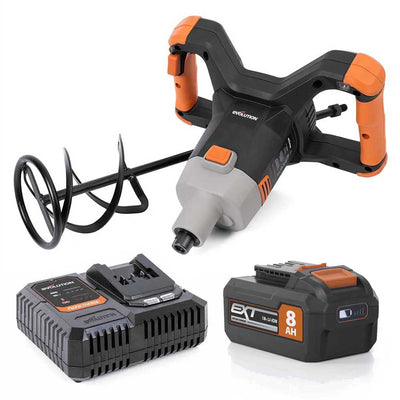Evolution Cordless 18v Paddle Mixer with 120mm Multi-Mix Paddle | R120MXR-Li
