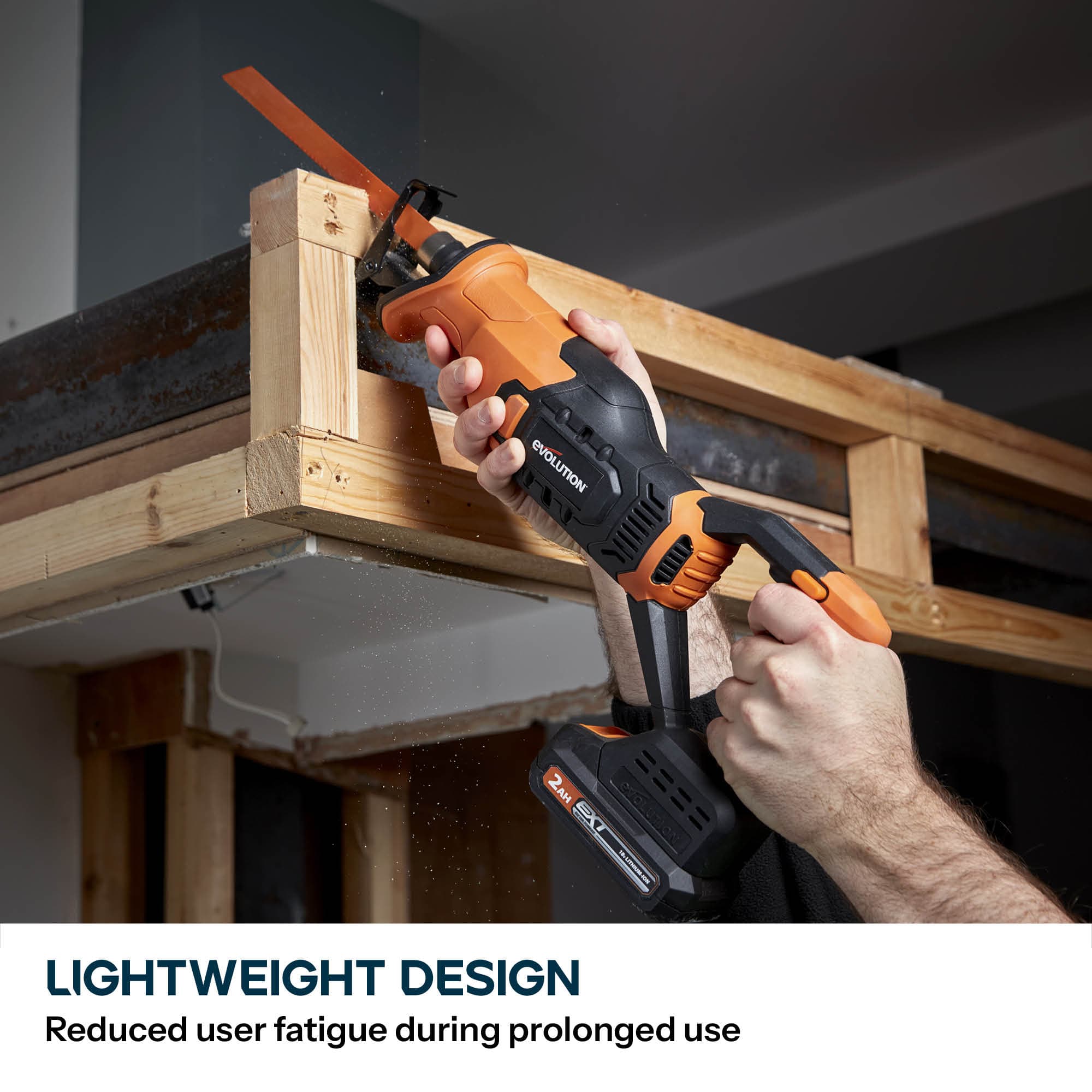 Evolution Cordless Reciprocating Saw 18v Li-Ion EXT Including Multi-Material Blades | R150RCP-Li