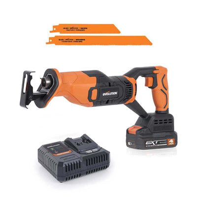 Evolution Cordless Reciprocating Saw 18v Li-Ion EXT Including Multi-Material Blades | R150RCP-Li