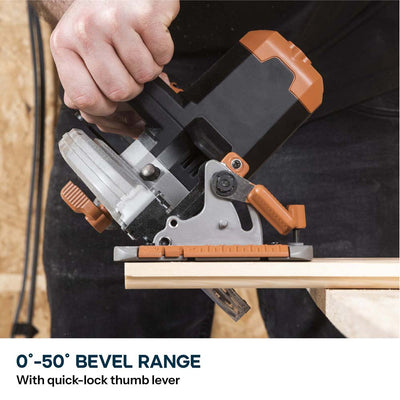Evolution Cordless R165CCS-Li 165mm Circular Saw 18v Li-Ion EXT Inc Multi-Material Blade