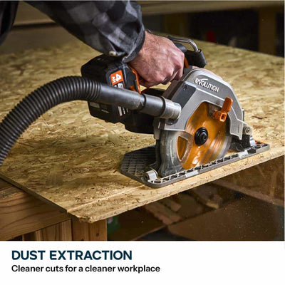 Cordless Evolution R185CCS-Li 185mm Li-Ion EXT 18v Brushless Circular Saw With Multi-Material Blade