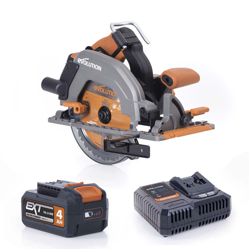 3volution Compatible Evolution Cordless R185CCSX-Li 185mm Track Compatible Circular Saw ...