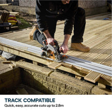 Evolution Cordless R185CCSX-Li 185mm Track Compatible Circular Saw Brushless 18v Li-Ion EXT Inc Multi-Material Blade