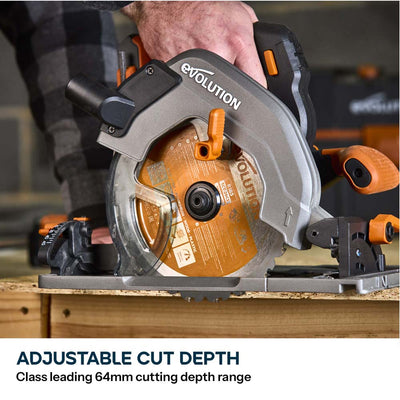 Evolution R185CCSX-Li 185mm Cordless Circular Saw & ST2800-G2 Universal 2.8m Track Bundle