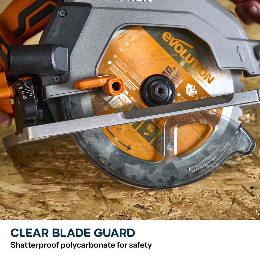 Evolution R185CCSX-Li 185mm Cordless Circular Saw & ST2800-G2 Universal 2.8m Track Bundle