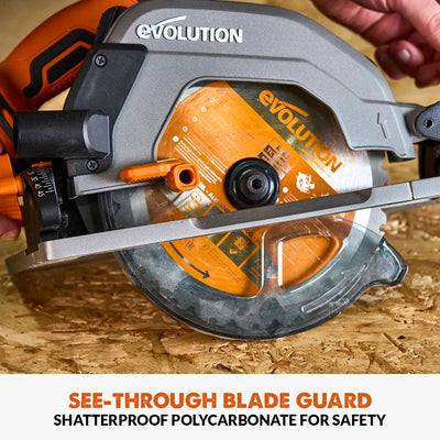 Evolution R185CCSX-Li 185mm Cordless Circular Saw & ST2800-G2 Universal 2.8m Track Bundle