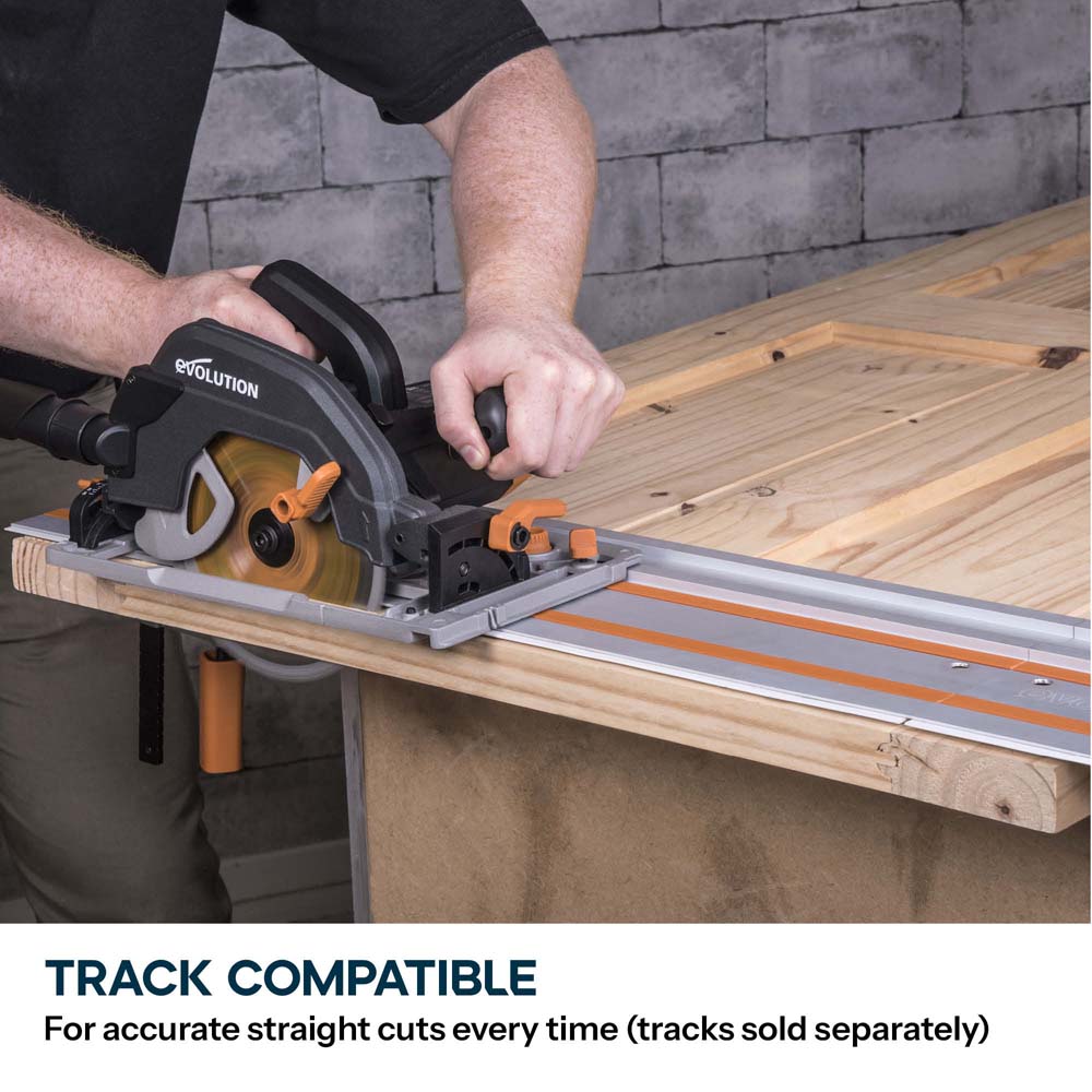 Evolution R185CCSX+ 185mm Circular Saw with TCT Multi-Material Cutting Blade