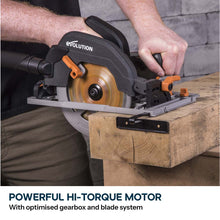 Evolution R185CCSX+ 185mm Circular Saw with TCT Multi-Material Cutting Blade