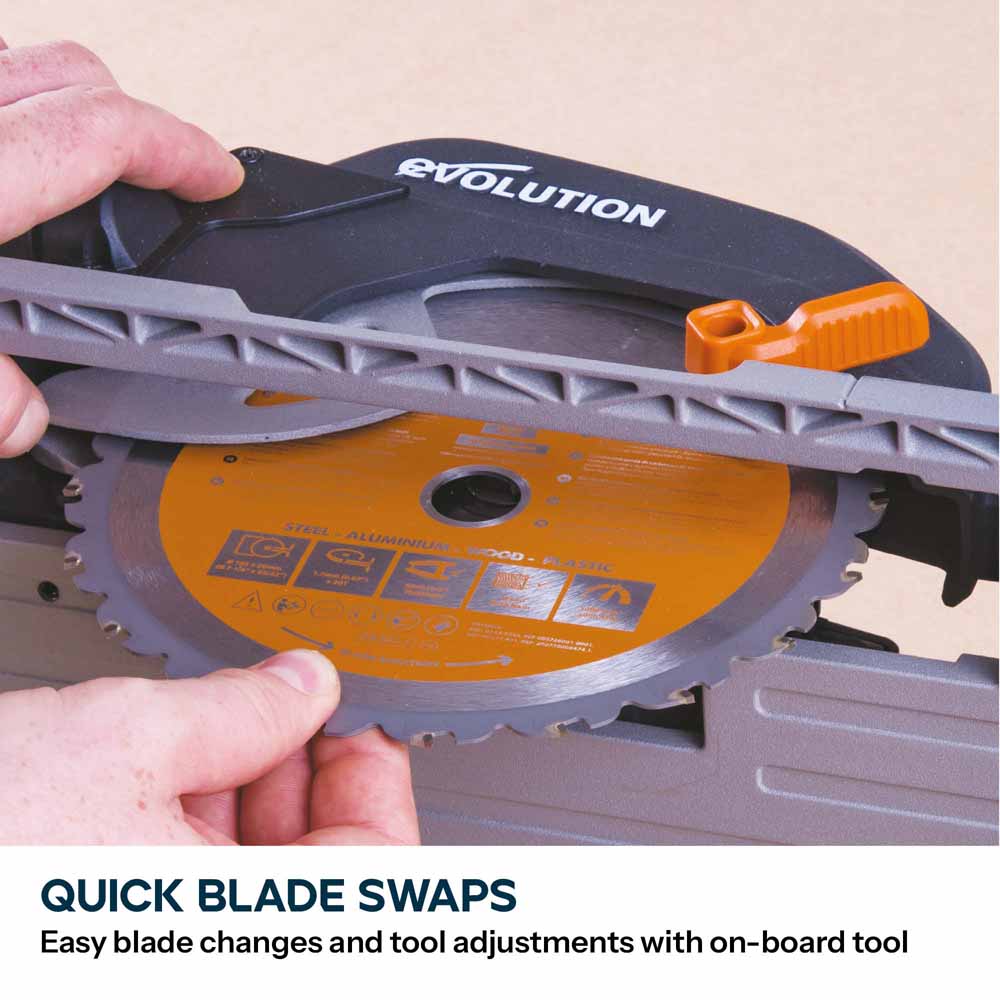Evolution R185CCS 185mm Circular Saw & 500kg Saw Horse Bundle