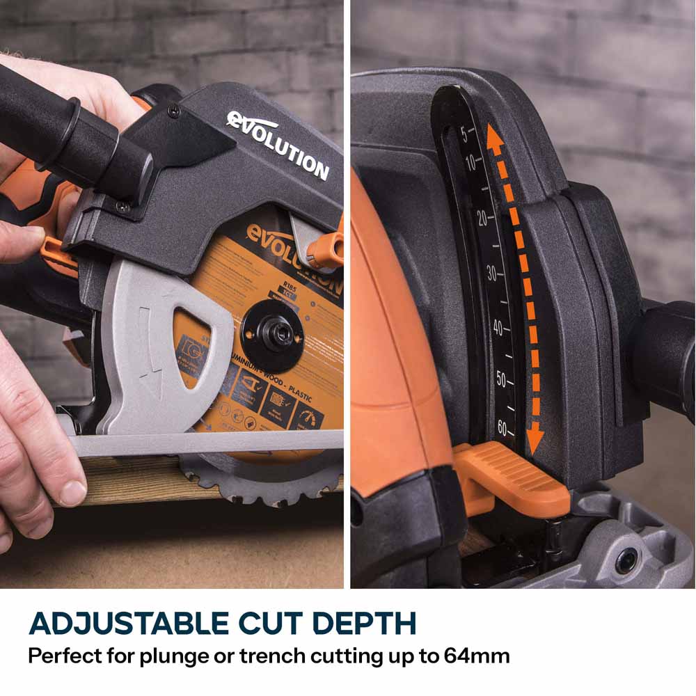 Evolution R185CCS 185mm Circular Saw & 500kg Saw Horse Bundle