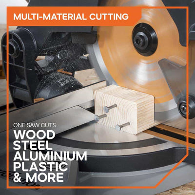 Evolution Cordless R185CMS-Li 185mm Compound Mitre Saw & Saw Horse Bundle