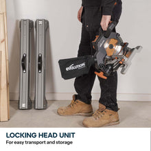 Evolution Cordless R185CMS-Li 185mm Compound Mitre Saw & Saw Horse Bundle