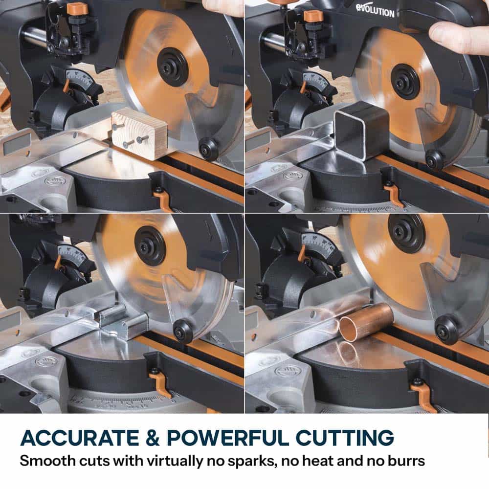 Evolution Cordless R185SMS-Li 185mm Sliding Mitre Saw & Stand Bundle