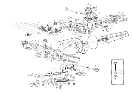 Evolution R185SMS Sliding Mitre Saw Spare Parts