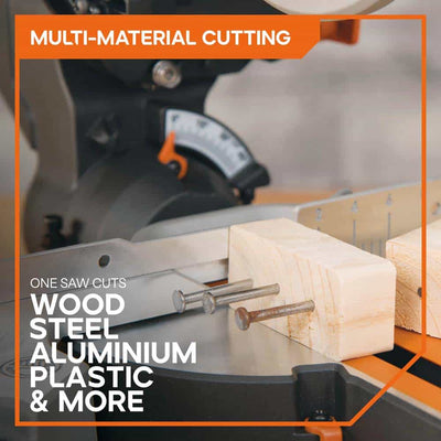 Evolution R185SMS+ 185mm Sliding Mitre Saw & Stand Bundle