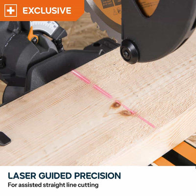 Evolution R185SMS+ 185mm Sliding Mitre Saw & Stand Bundle