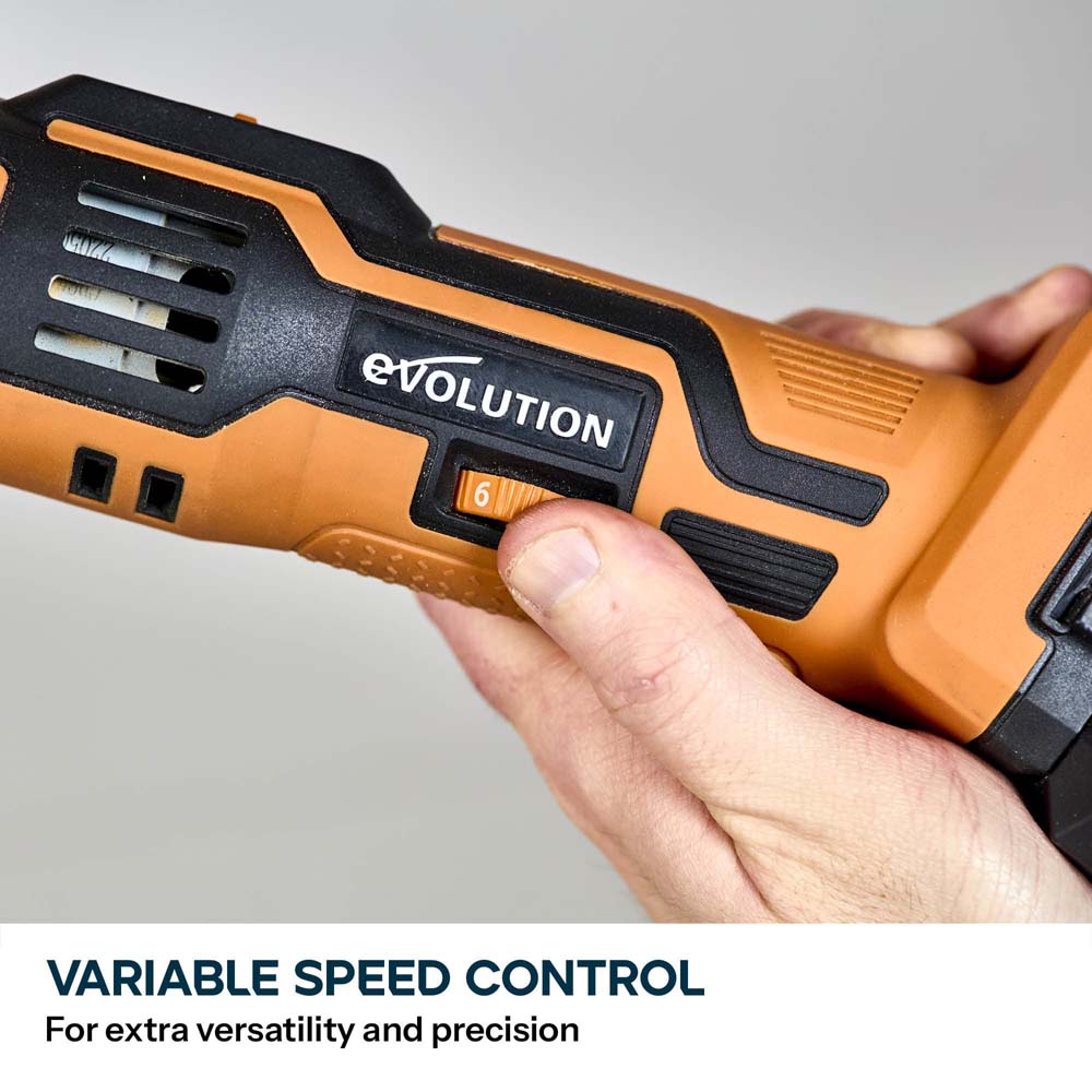 Evolution Cordless R18MLT-Li Multi-Tool 18v Li-Ion EXT With Accessory Kit