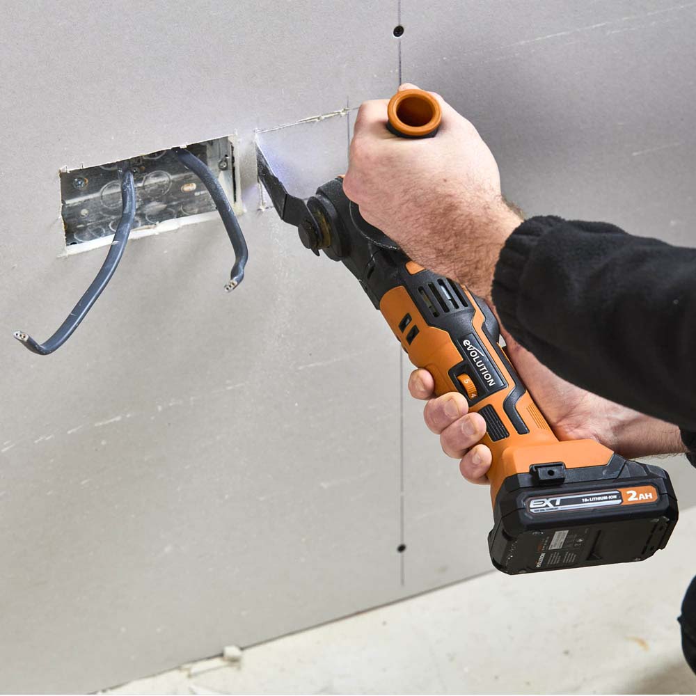 Evolution Cordless R18MLT-Li Multi-Tool 18v Li-Ion EXT With Accessory Kit