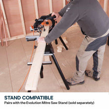 Evolution R210CMS+ 210mm 1200w Compound Mitre Saw With TCT Multi-Material Cutting Blade