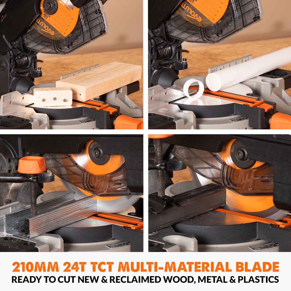 Combination Mitre Saw and Table Saw With 210mm Multi-material Blade R210MTS-G2