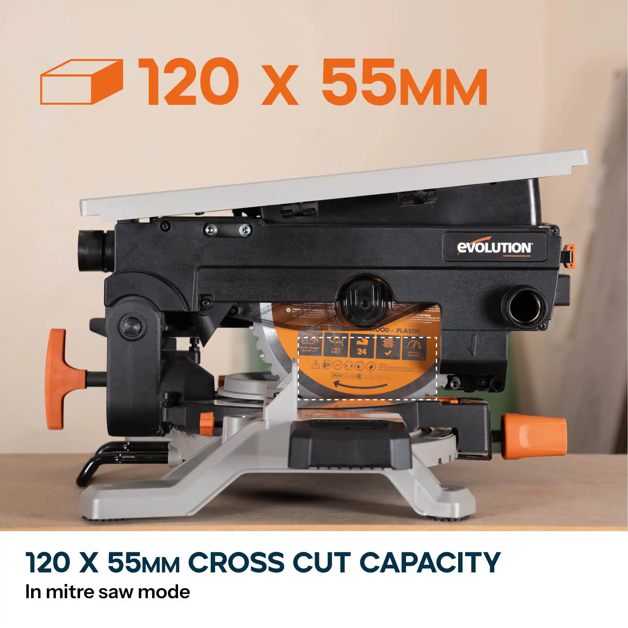 Combination Mitre Saw and Table Saw With 210mm Multi-material Blade R210MTS-G2