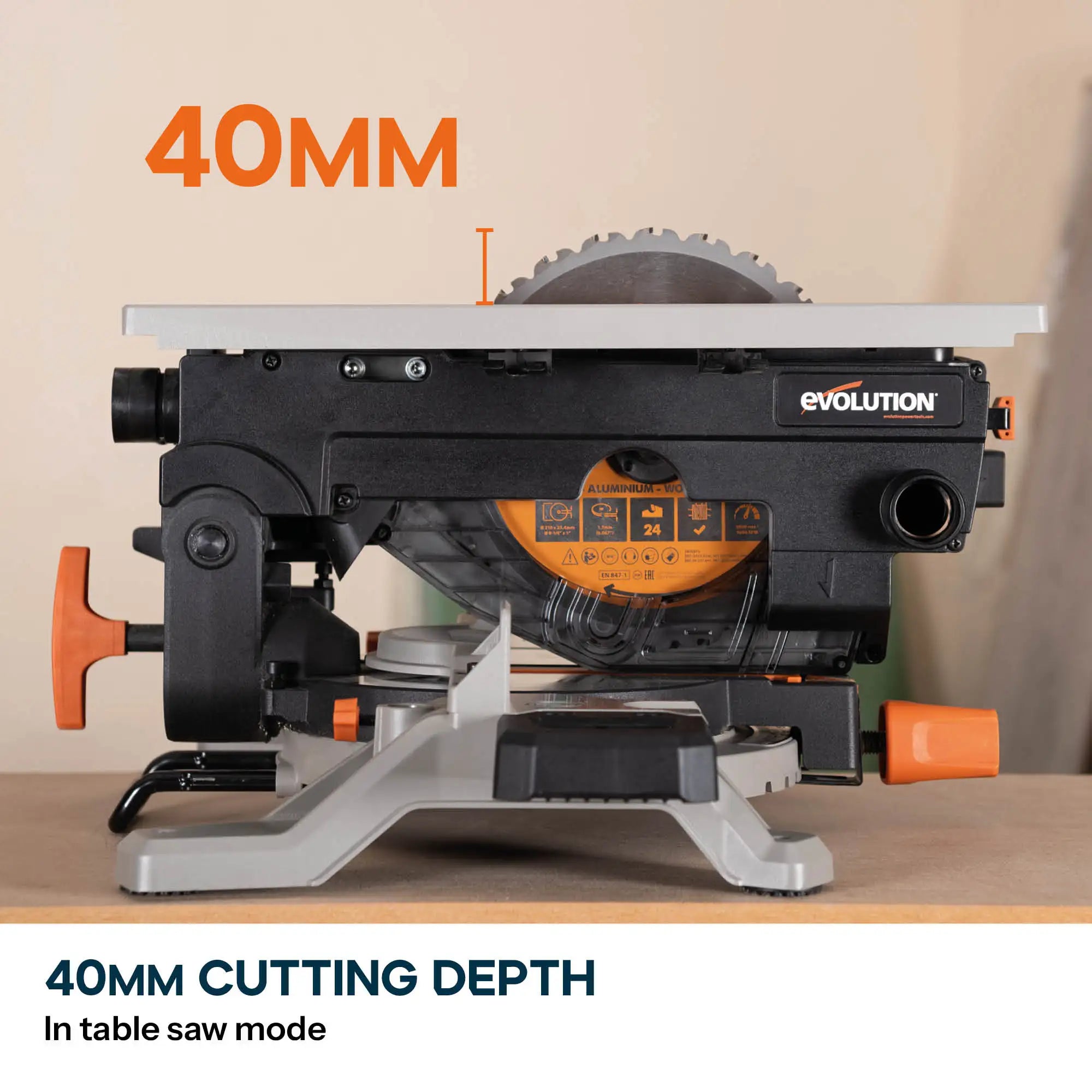 Combination Mitre Saw and Table Saw With 210mm Multi-material Blade R210MTS-G2