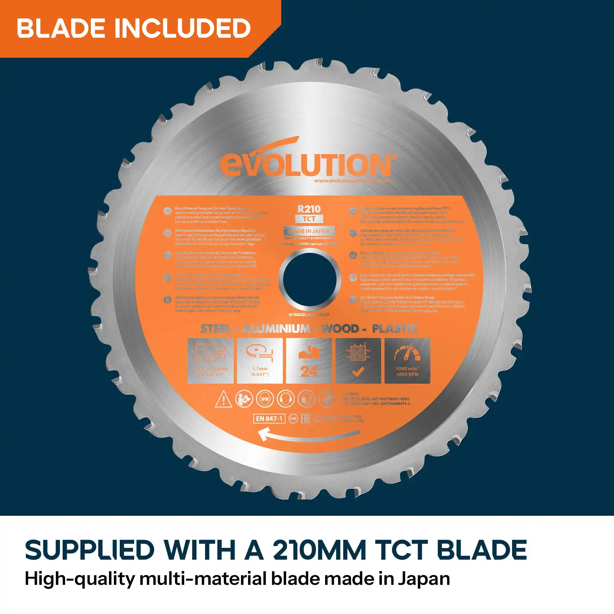 Combination Mitre Saw and Table Saw With 210mm Multi-material Blade R210MTS-G2