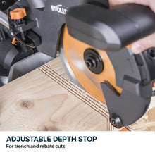 Evolution R210SMS-300+ 210mm Sliding Compound Mitre Saw With TCT Multi-Material Cutting Blade