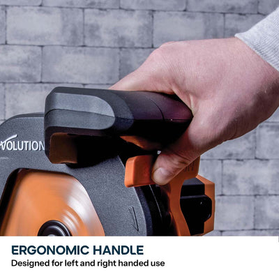 Evolution R210SMS+ 210mm Sliding Compound Mitre Saw With TCT Multi-Material Cutting Blade
