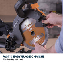 Evolution R210SMS+ 210mm Sliding Mitre Saw & Stand Bundle