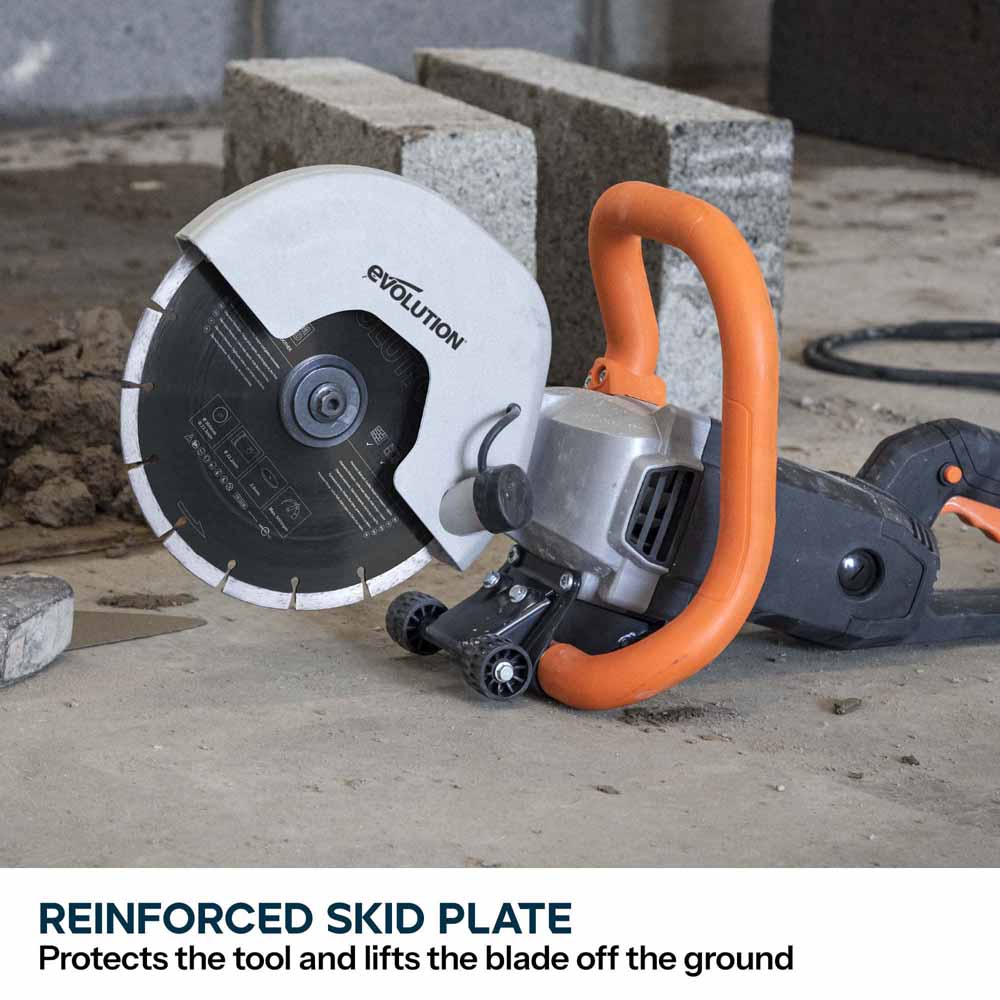 Evolution R230DCTX 230mm Electric Disc Cutter Concrete Saw, Bladeless