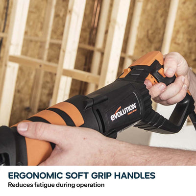 Evolution Corded Reciprocating Saw 850W (230v) Including 4 Blades | R230RCP