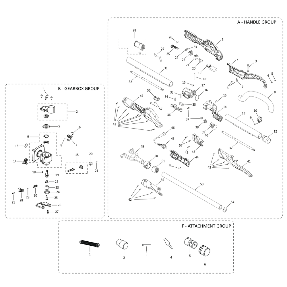Evolution R255DWS-T Dry Wall Sander Spare Parts (Handle)