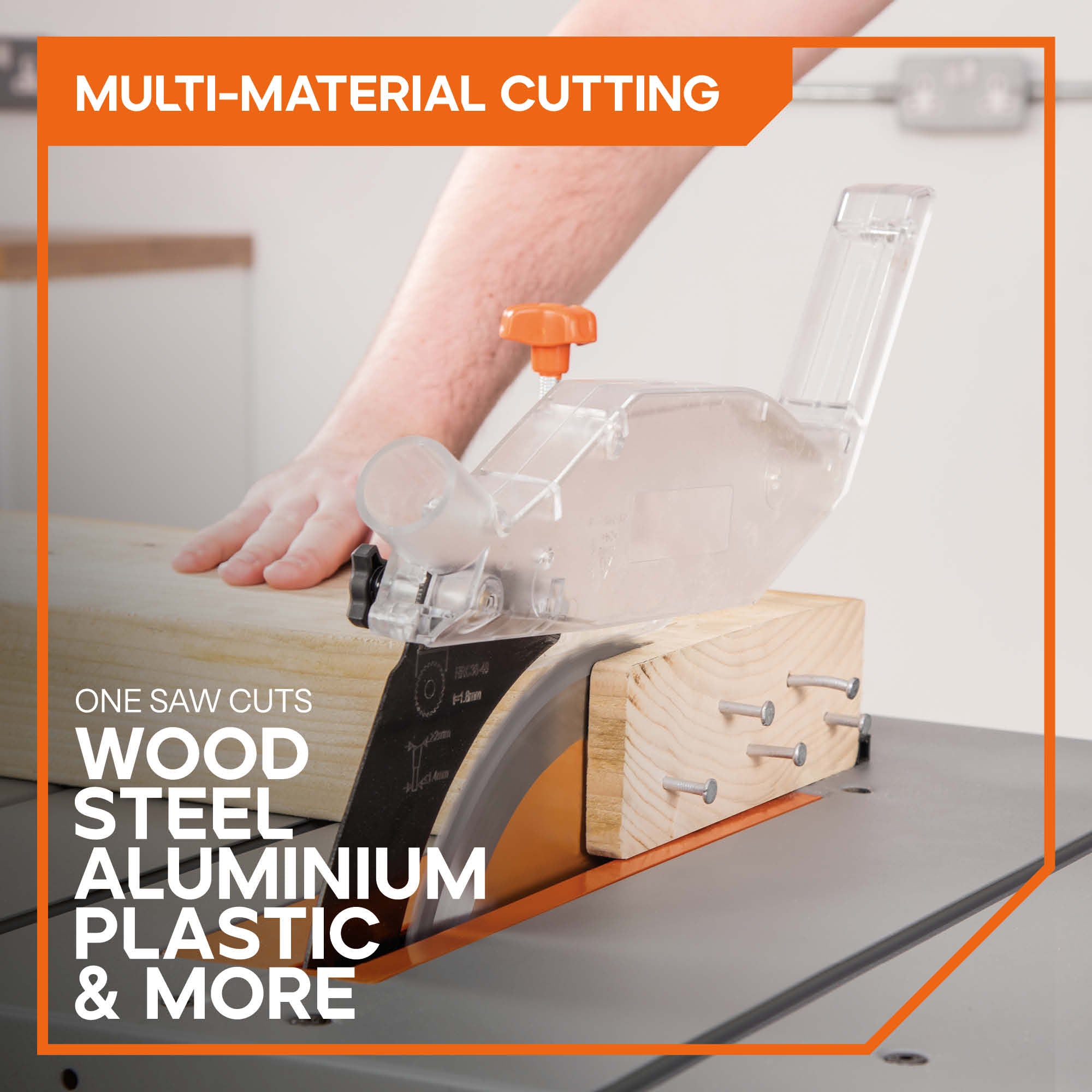 Evolution R255MTS 255mm Table Saw With TCT Multi-Material Cutting Blade (230v)