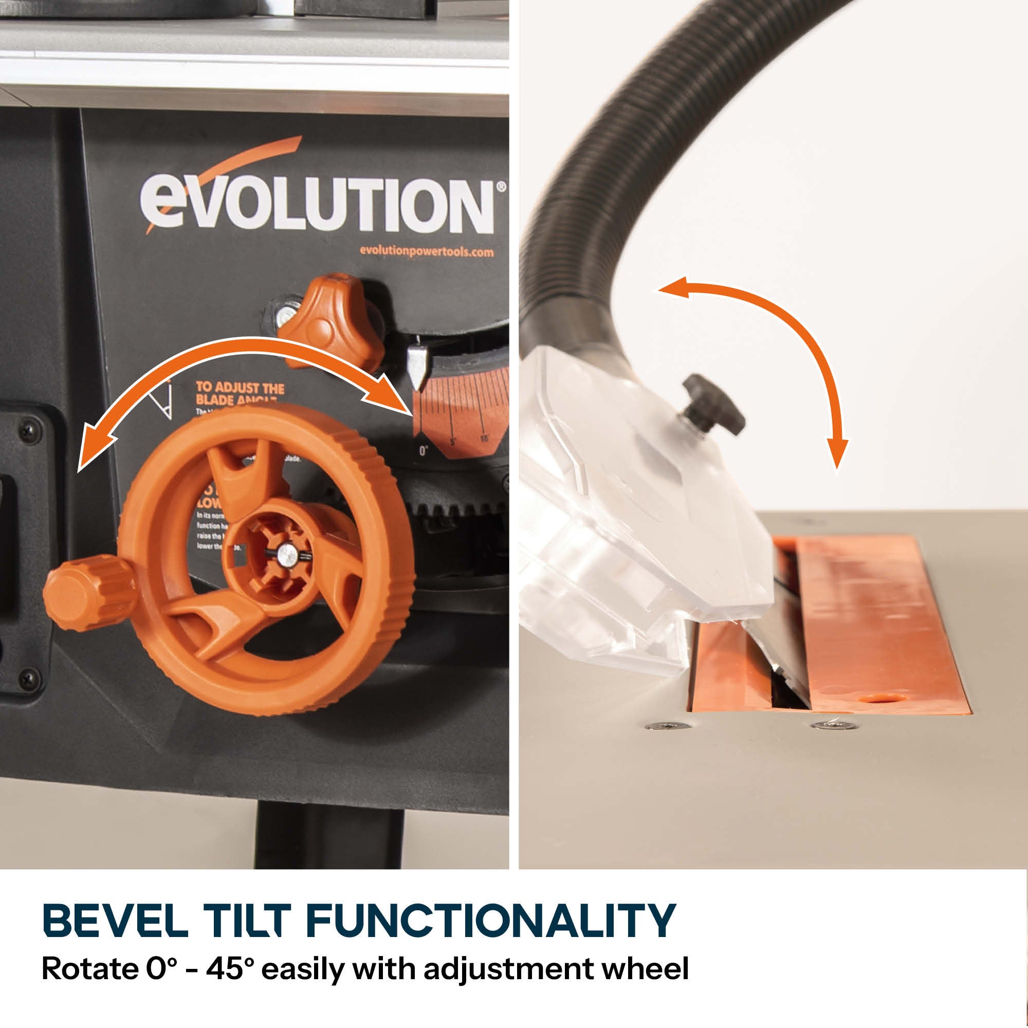 Evolution R255MTS 255mm Table Saw With TCT Multi-Material Cutting Blade (230v)