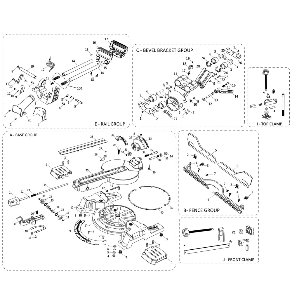 R255SMS-DB-Li Spare Parts (Base)