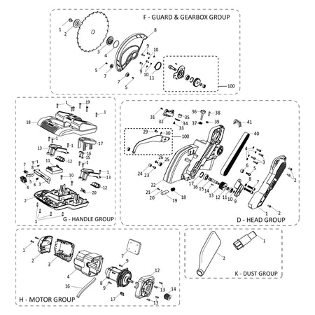 R255SMS-DB-Li Spare Parts (Head)