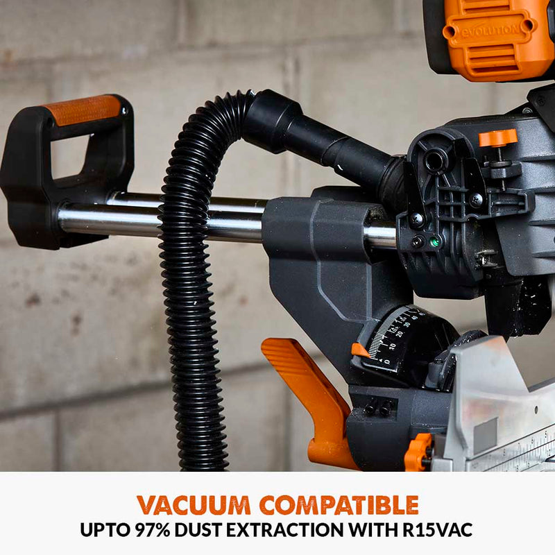Evolution Cordless R255SMS-DB-Li Double Bevel Mitre Saw & Universal ...