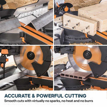 Evolution R255SMS-DB+ 255mm Double Bevel Mitre Saw & Stand Bundle