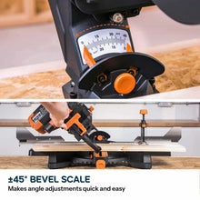 Evolution R255SMS-DB+ 255mm Double Bevel Mitre Saw & Stand Bundle