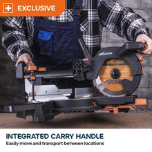 Evolution R255SMS+ 255mm Sliding Compound Mitre Saw With TCT Multi-Material Cutting Blade