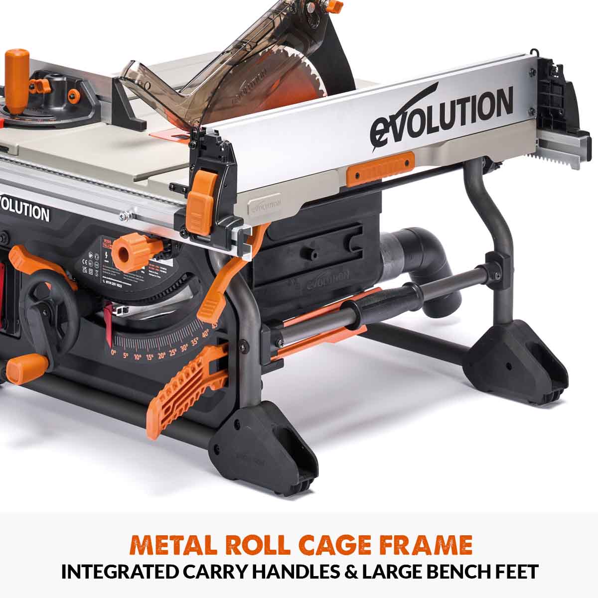 Evolution R255TBL Portable Table Saw 230v 255mm With TCT Multi-material Blade