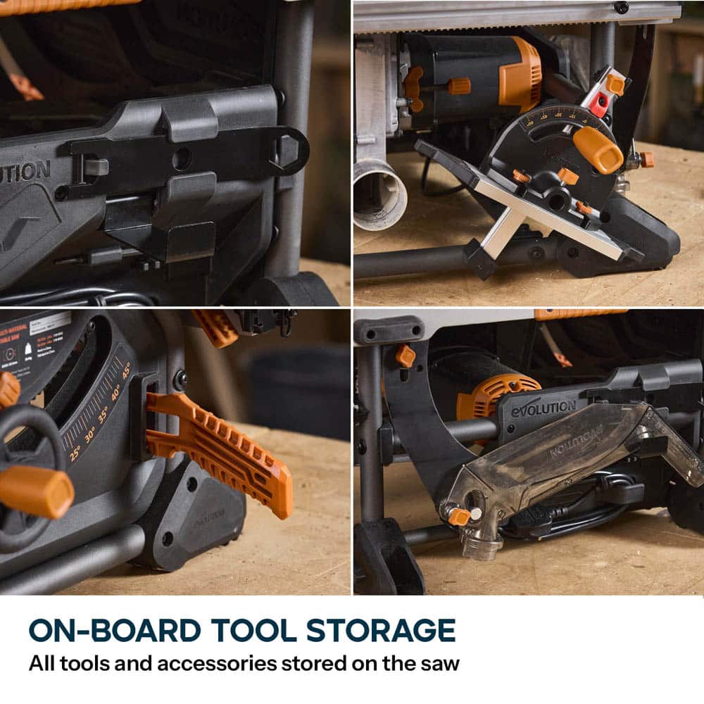Evolution R255TBL Portable Table Saw 230v 255mm With TCT Multi-material Blade