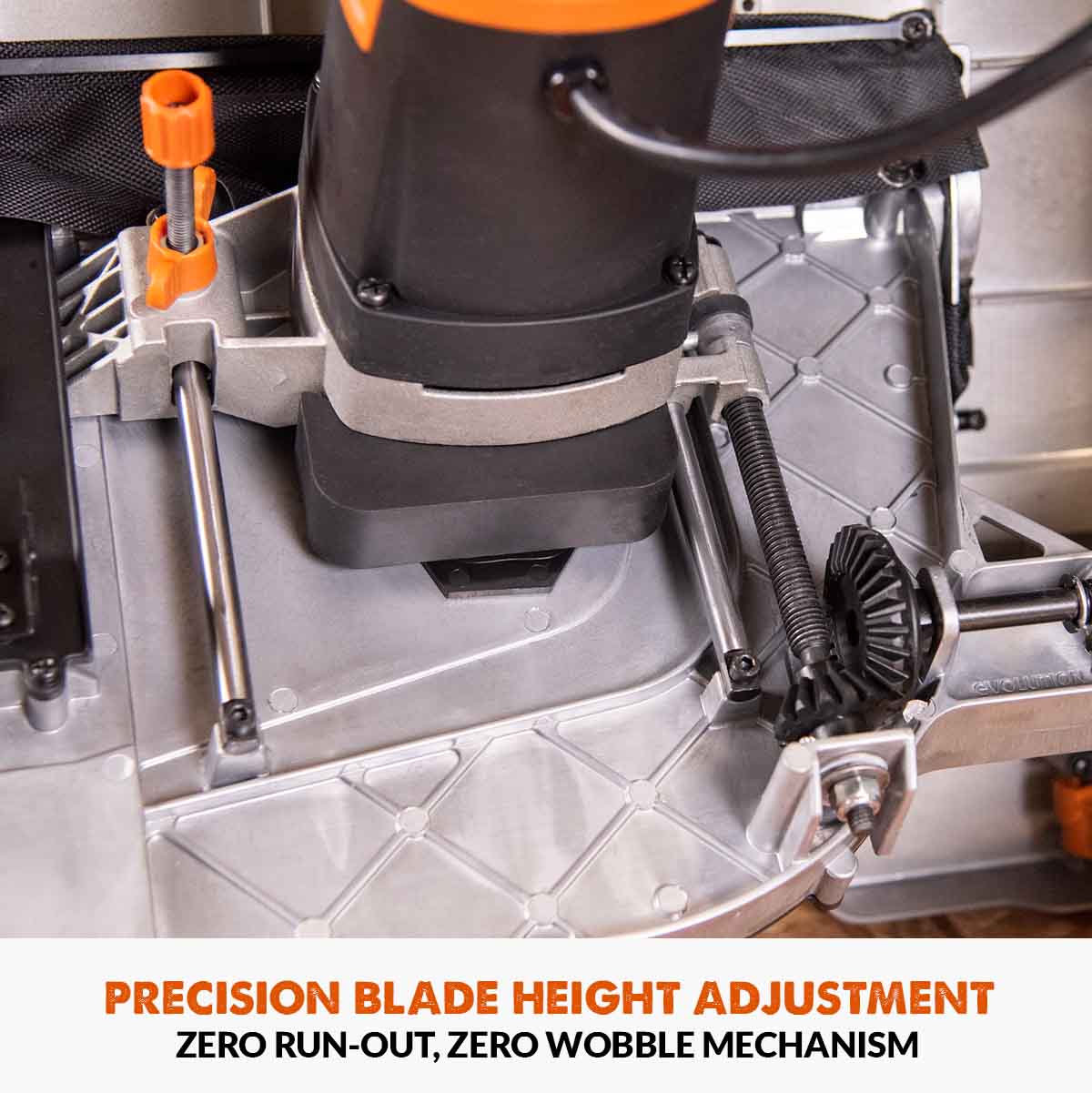 Evolution R255TBL+ 230v Portable Jobsite Table Saw with 255mmTCT Multi-material Blade