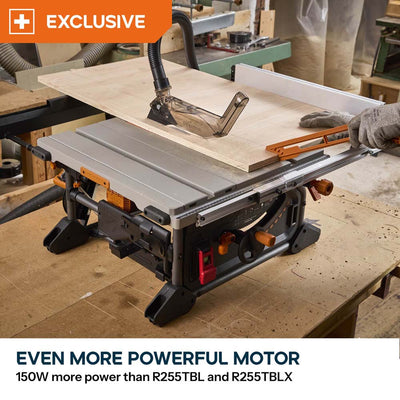 Evolution R255TBL+ 230v Portable Jobsite Table Saw with 255mmTCT Multi-material Blade