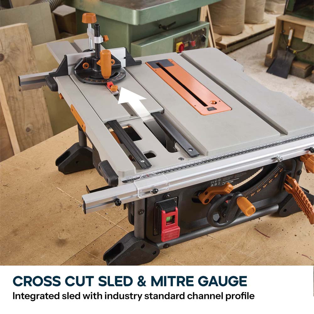 Evolution R255TBL+ 230v Portable Jobsite Table Saw with 255mmTCT Multi-material Blade