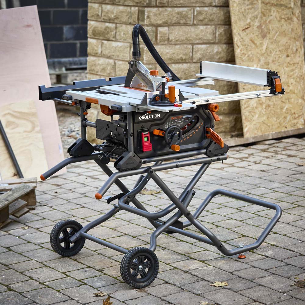Evolution R255TBL+ 230v Portable Jobsite Table Saw with 255mmTCT Multi-material Blade