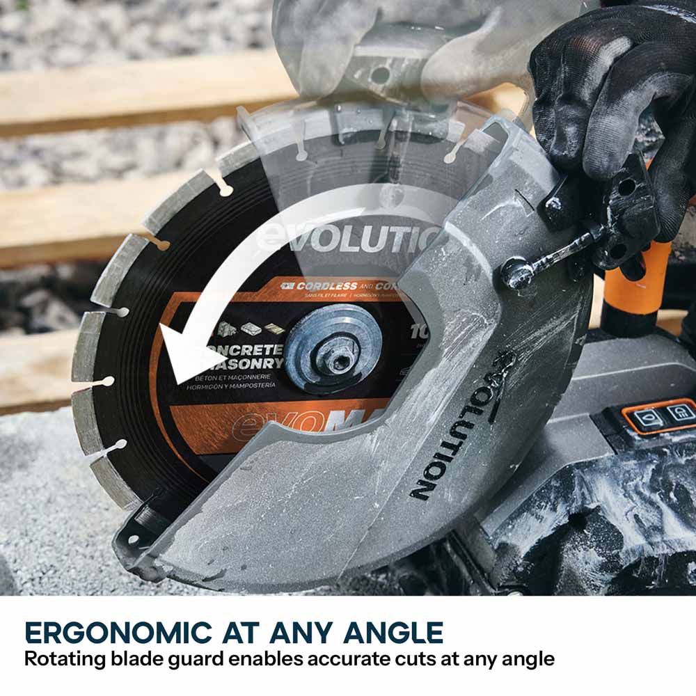 R260DCT-Li Cordless 260mm Disc Cutter With Automatic Water-Fed Dust Suppression and Premium Thin Kerf Diamond Blade