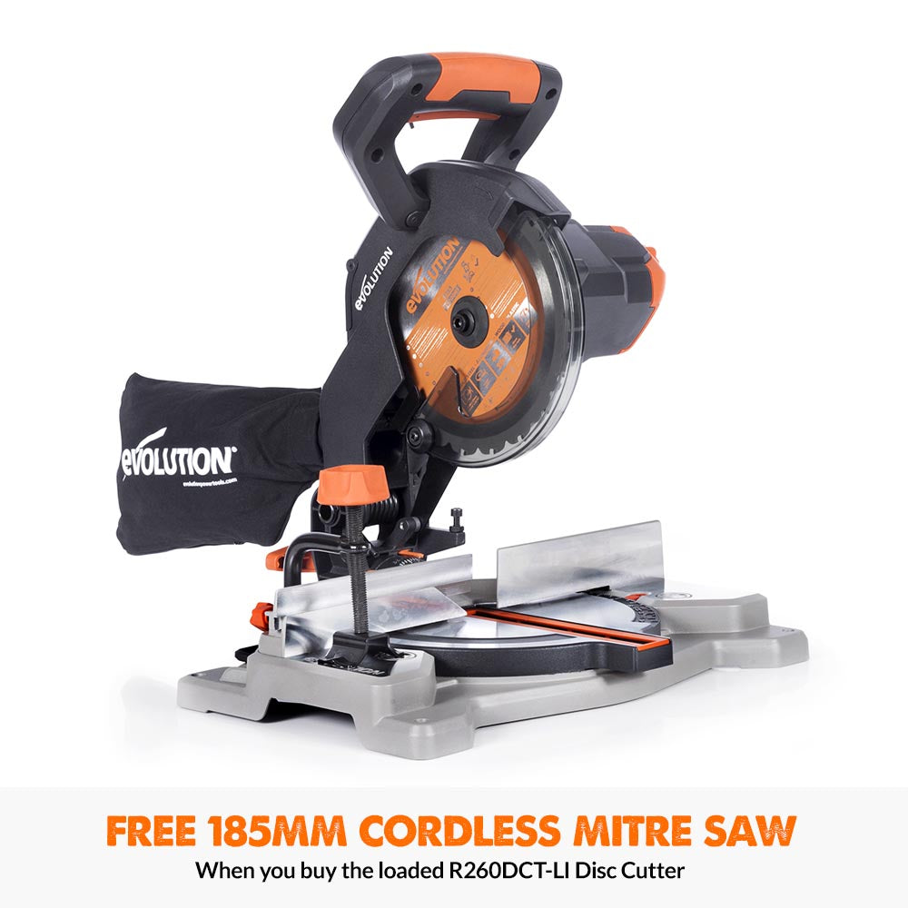 R260DCT-Li Cordless 260mm Disc Cutter With Automatic Water-Fed Dust Suppression and Premium Thin Kerf Diamond Blade
