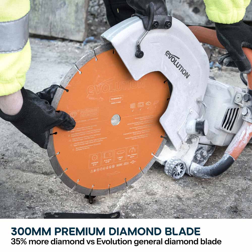 Evolution R300DCT+ 300mm Electric Disc Cutter with Water Dust Suppress ...